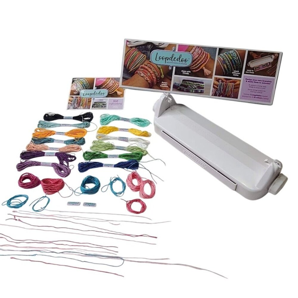 Loopdedoo Friendship Bracelet Maker Loom Thread Kit DIY Jewelry Making Set
